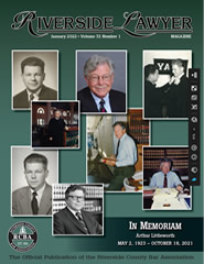 January 2022 - Riverside Lawyer Magazine