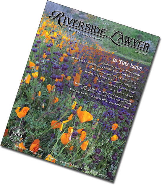 May 2023 Issue of the Riverside Attorney Magazine