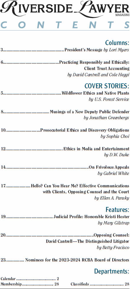 May Issue of the Riverside Attorney Magazine