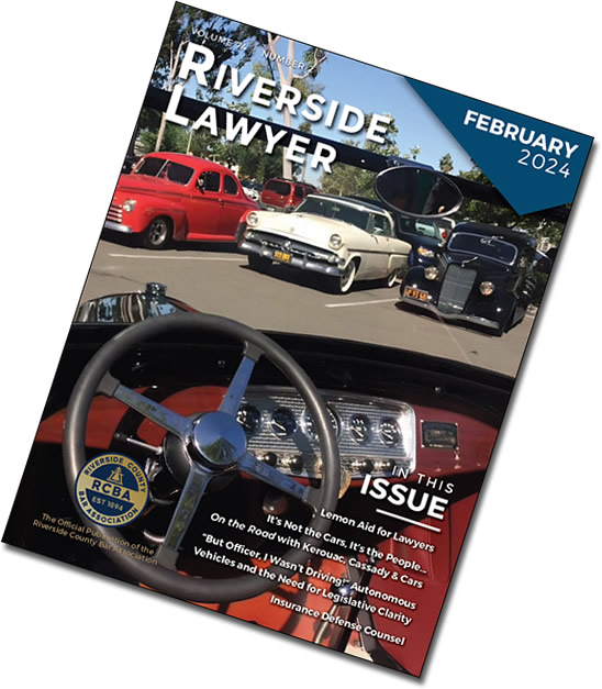 Current Issue of the Riverside Lawyer Magazine