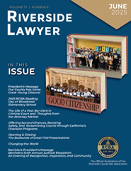 April 2025 - Riverside Lawyer Magazine
