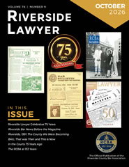 October 2026 - Riverside Lawyer Magazine