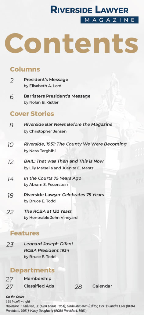 October 2026 Issue of the Riverside Attorney Magazine