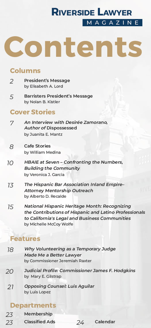 September 2026 Issue of the Riverside Attorney Magazine