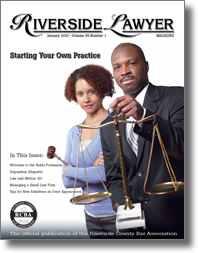 January 2010 - Riverside Lawyer Magazine