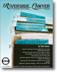 January 2012 - Riverside Lawyer Magazine