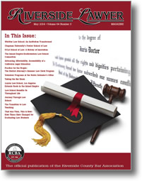 May 2014 - Riverside Lawyer Magazine