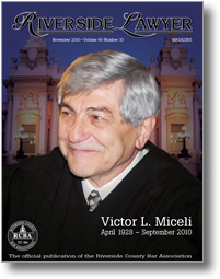 November 2010 - Riverside Lawyer Magazine