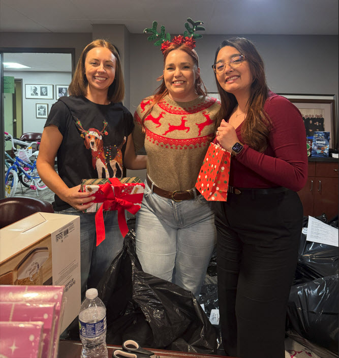 Barristers wrapping gifts for 2025 elves program